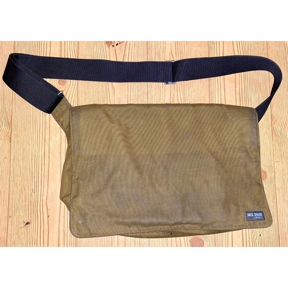 Jack Spade Crossbody Heavy Duty Nylon Zipper Messenger Laptop Tablet Travel Bag